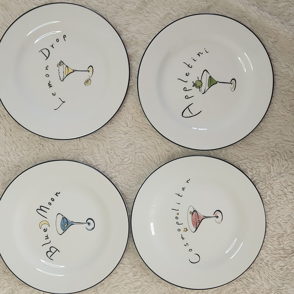 Pottery Barn Martini Dessert Plates